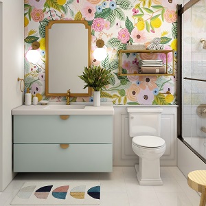 Цветная и яркая ванная комната: как преобразить санузел в Колыбельке - kolybelka.mebel54.com | фото
