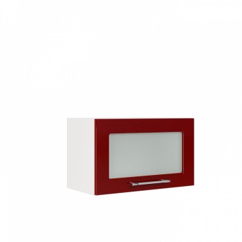 Бруклин ШВГС 600 Шкаф верхний горизонтальный со стеклом (Бетон белый/корпус Белый) в Колыбельке - kolybelka.mebel54.com | фото