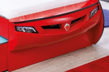 CARBED Кровать-машина Coupe с выдвижной кроватью Red 20.03.1306.00 в Колыбельке - kolybelka.mebel54.com | фото