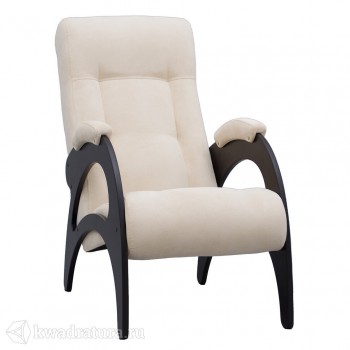 Кресло для отдыха Неаполь Модель 9 без лозы (Венге-эмаль/Ткань Ваниль Verona Vanilla) в Колыбельке - kolybelka.mebel54.com | фото