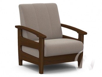 Кресло для отдыха Омега (орех лак/CATANIA COCOA) в Колыбельке - kolybelka.mebel54.com | фото