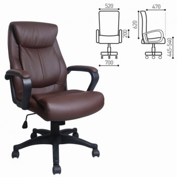 Кресло офисное BRABIX Enter EX-511 (коричневый) в Колыбельке - kolybelka.mebel54.com | фото