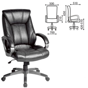 Кресло офисное BRABIX Maestro EX-506 (черный) в Колыбельке - kolybelka.mebel54.com | фото