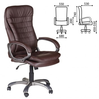 Кресло офисное BRABIX Omega EX-589 (коричневое) в Колыбельке - kolybelka.mebel54.com | фото