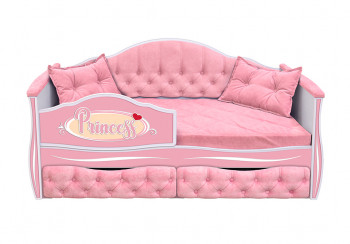 Кровать 160 серии Иллюзия 2 ящика 15 Бледно-розовый (подушки) в Колыбельке - kolybelka.mebel54.com | фото