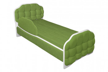 Кровать 180 Атлет 76 Зелёный (мягкий бортик) в Колыбельке - kolybelka.mebel54.com | фото