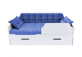 Кровать 190 серии Спорт Лайт 1 ящик 85 Синий (подушки) в Колыбельке - kolybelka.mebel54.com | фото