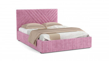 Кровать Гамма ш. 1400 (без основания для хранения) (велюр тенерифе розовый) в Колыбельке - kolybelka.mebel54.com | фото