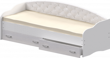 Кровать Софа-7 с мягкой спинкой (800х2000) Белый в Колыбельке - kolybelka.mebel54.com | фото