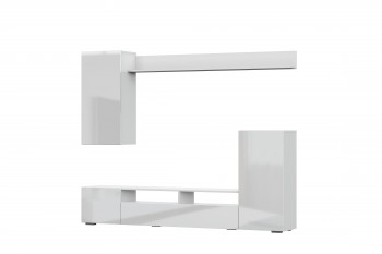Мебель для гостиной МГС 4 (Белый/Белый глянец) в Колыбельке - kolybelka.mebel54.com | фото