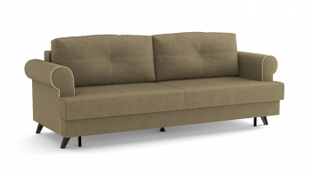 Оливер / диван - кровать 3-х местн. (еврокнижка) (велюр велутто коричневый 23 в Колыбельке - kolybelka.mebel54.com | фото