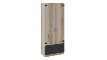 Шкаф для одежды комбинированный «Окланд» (Фон Черный/Дуб Делано) в Колыбельке - kolybelka.mebel54.com | фото